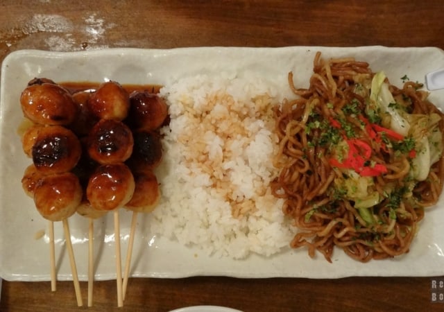 Japan, tsukune with rice