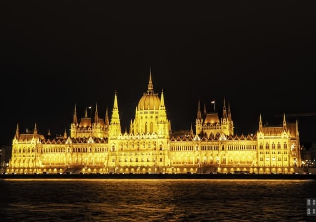 Parliament building at night, Budapest - Hungary