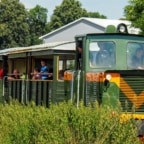 Narrow-gauge railroad in Rogów, Lodz, Poland