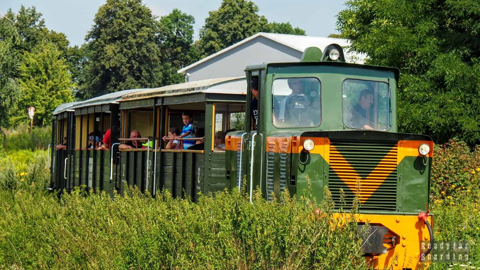 Narrow-gauge railroad in Rogów, Lodz, Poland